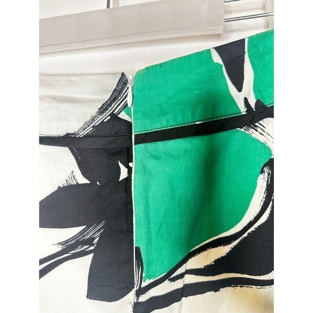 LILY Skirt A-Line Flare Floral Green Black Sz Medium Zip Casual Lined - Picture 4 of 6